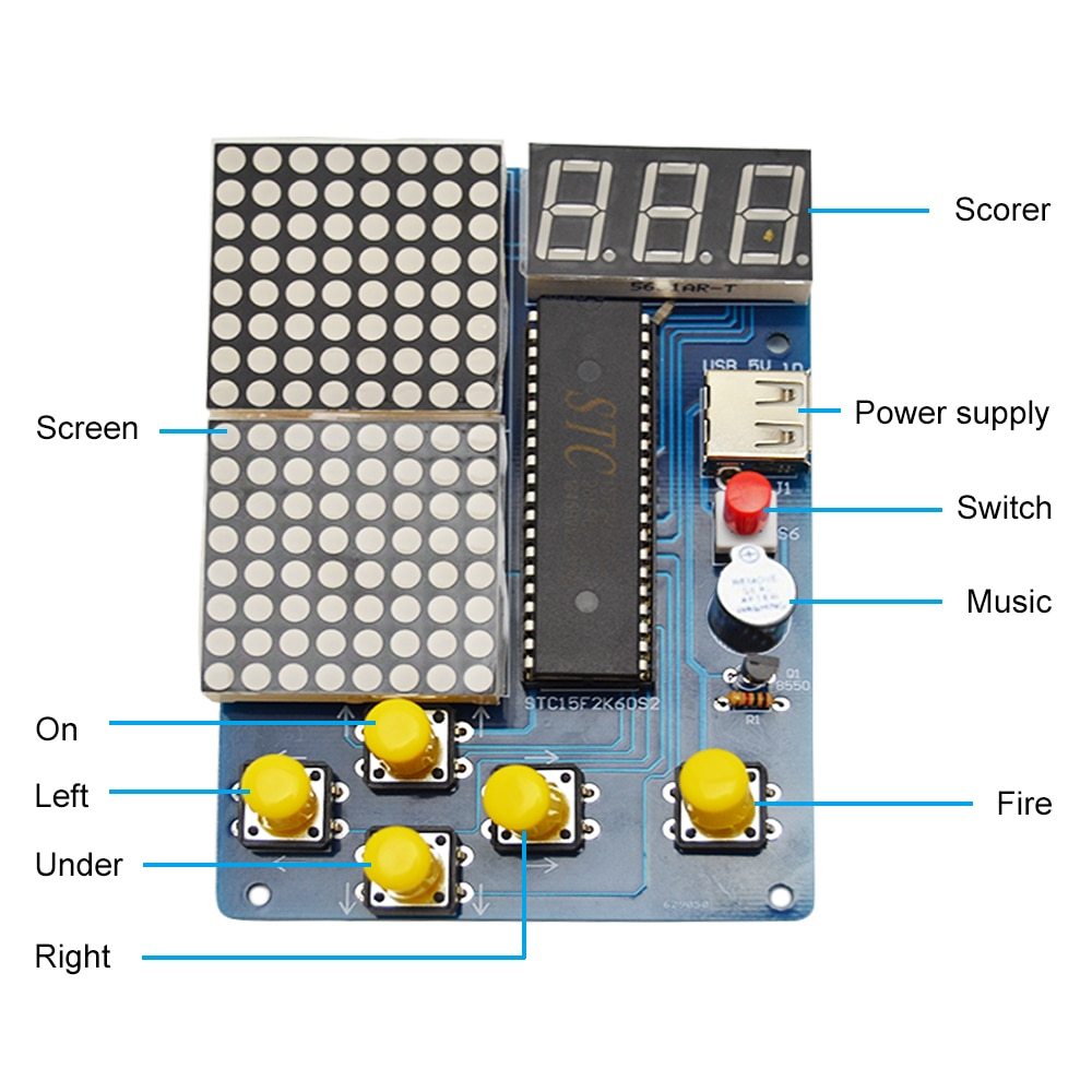 Single-chip Computer Game Set